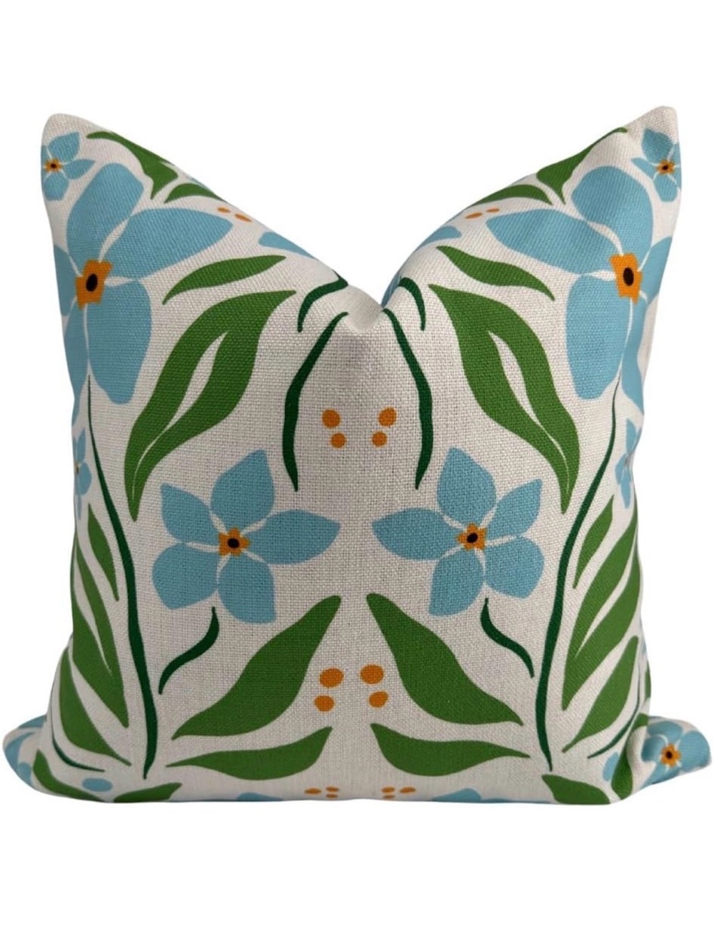 Jillian Harbour CoastaFloral Blue & Green Decorative Throw Pillow - Home Accents